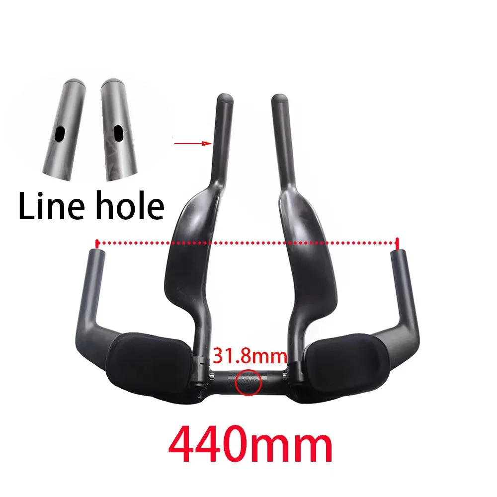 BALUGOE Carbon Fiber Road Bicycle Rest TT Handlebar Clip on Aero Bars Handlebar Extension Triathlon Time Trial Cycling Parts