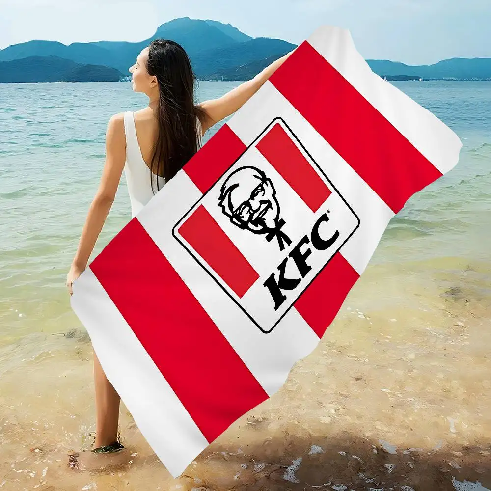 K-Kfc شعار منشفة الشاطئ الكرتون لطيف الصيف الاطفال حمام كبير بركة الشاطئ منشفة ستوكات ماصة للسباحة السفر #1