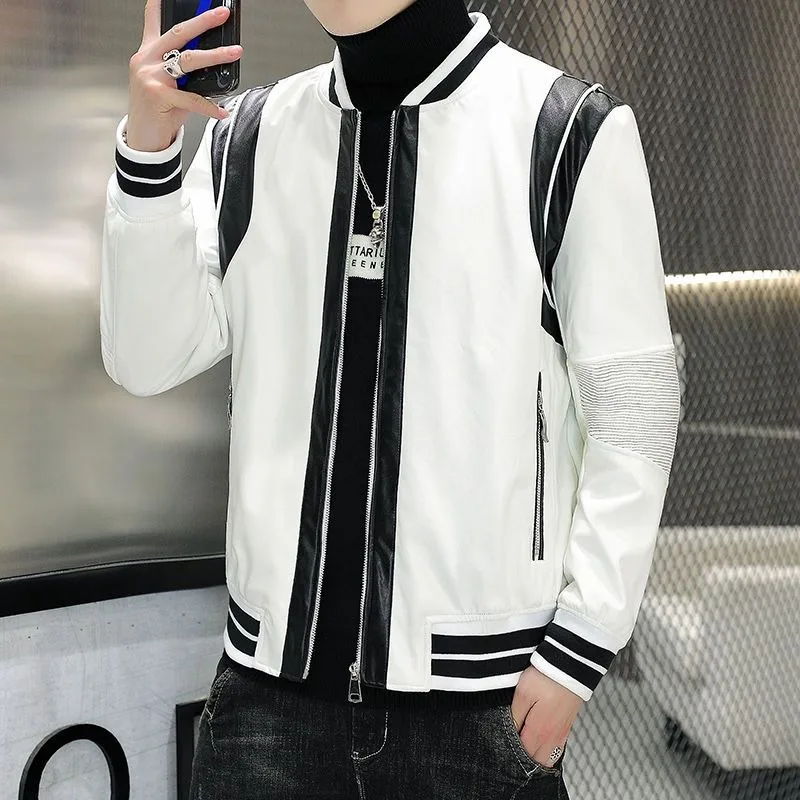 

2025 Winter New Men's Sheepskin Baseball Jacket Soft Genuine Leather Short Coat Trendy Youth Style​