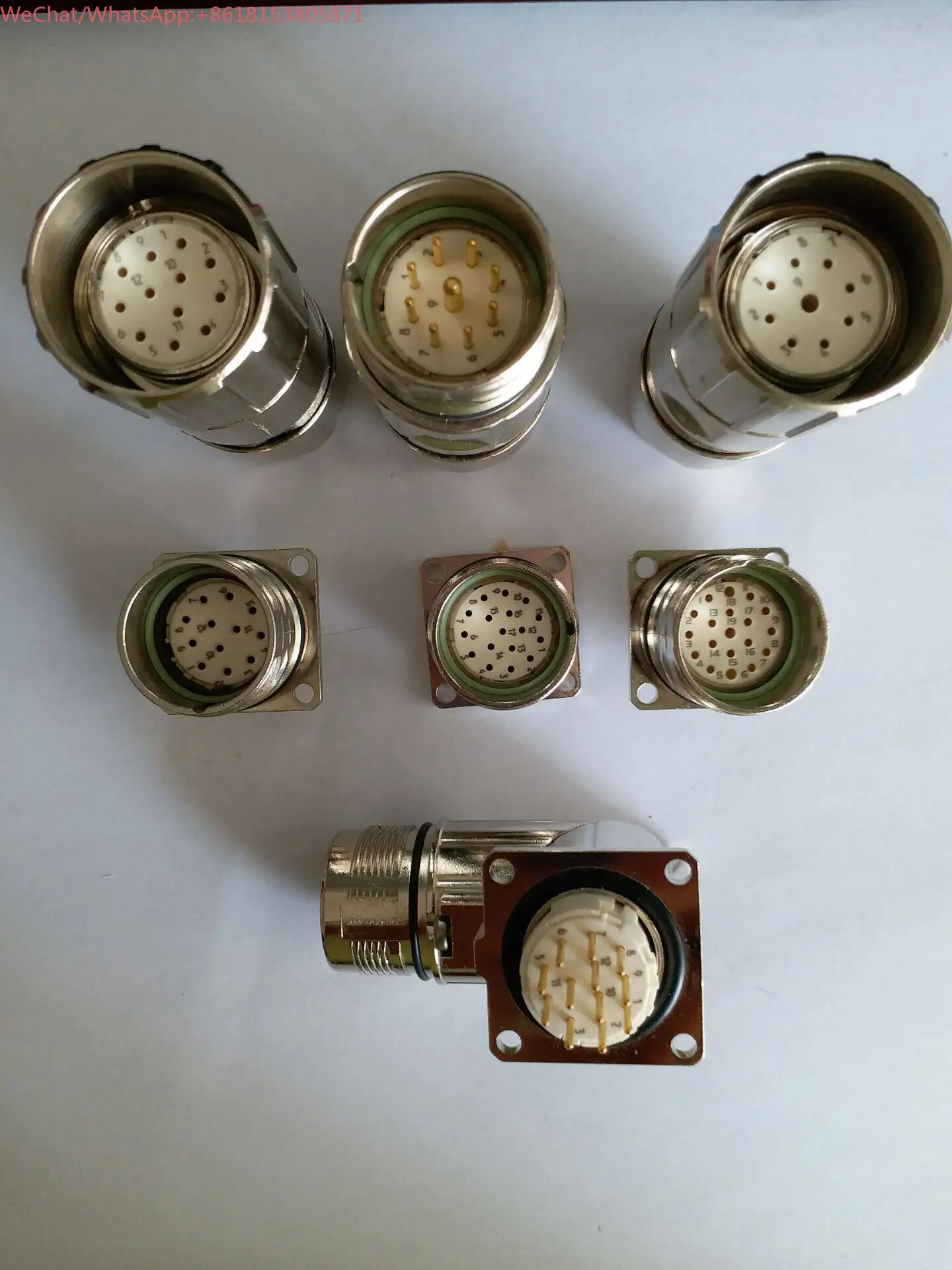 6, 7, 8, 9, 12, 17, 19 pin hole (male and female) plug, M23 M17 plug socket