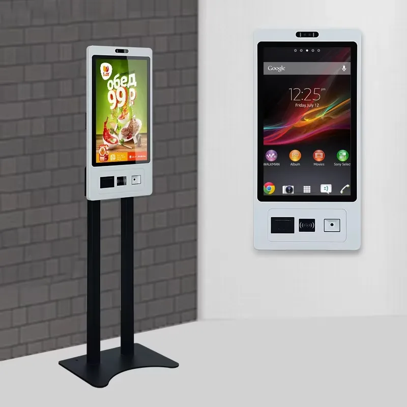 

Best-selling 27 32 Inch Touchscreen Kiosks Fast Food Ordering Pc Self-service Payment Kiosk Android POS Machine With Stand