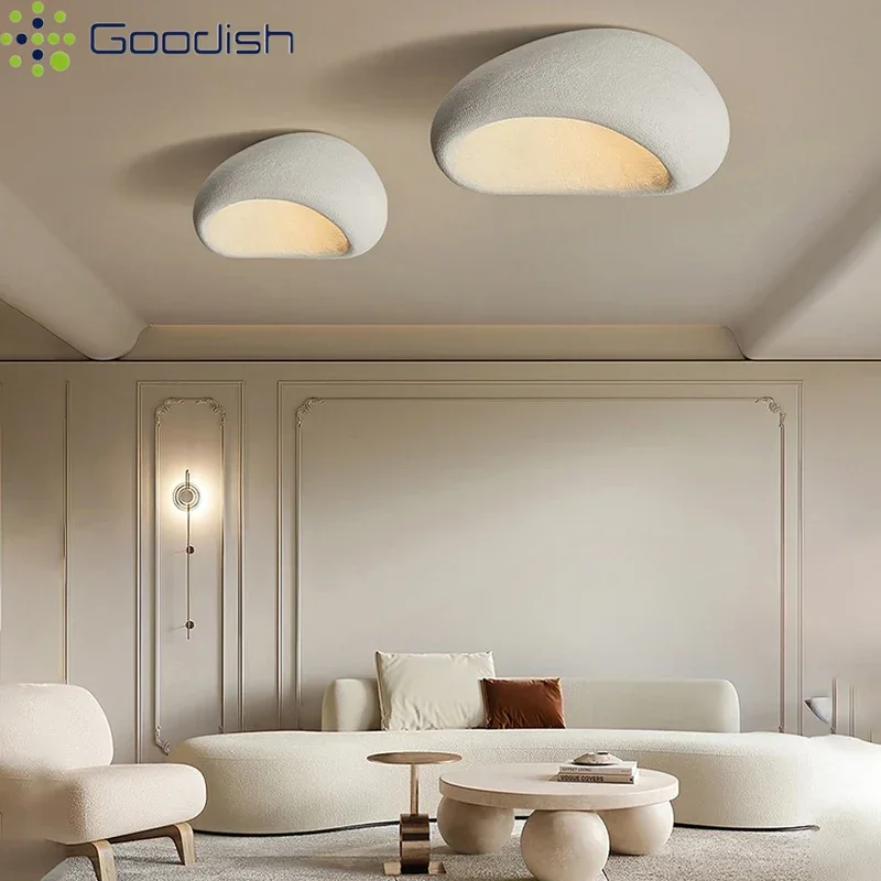 

Modern Simplicity LED Home Ceiling Light Mushroom Hat Resin Art Hand-Knitted Creative Lamp or Living Room Decoration Chandelier