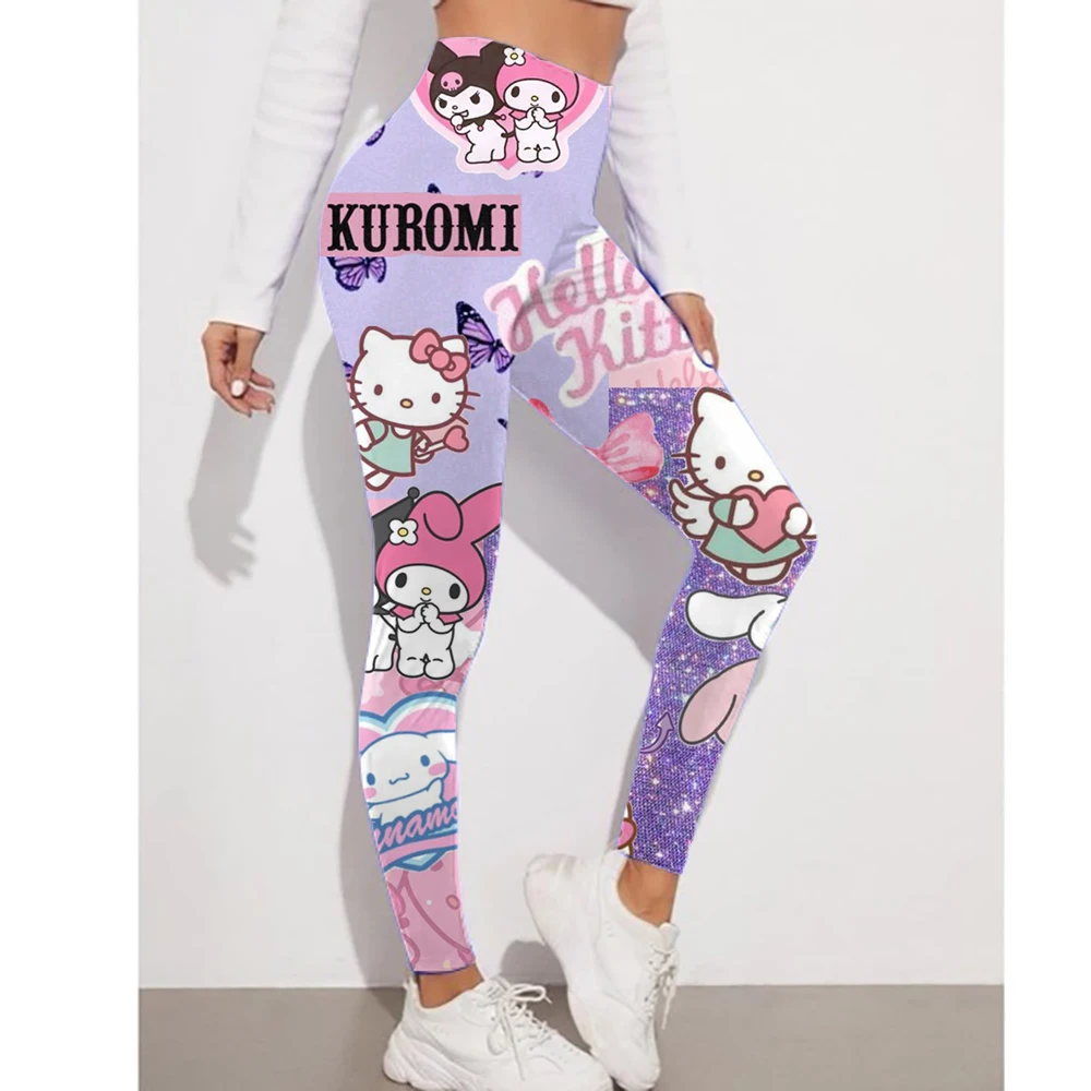 Hello Kitty print Women's pants Sale Fitness Female Leggings Sportswear woman gym Comfortable And Formfitting Yoga Pants
