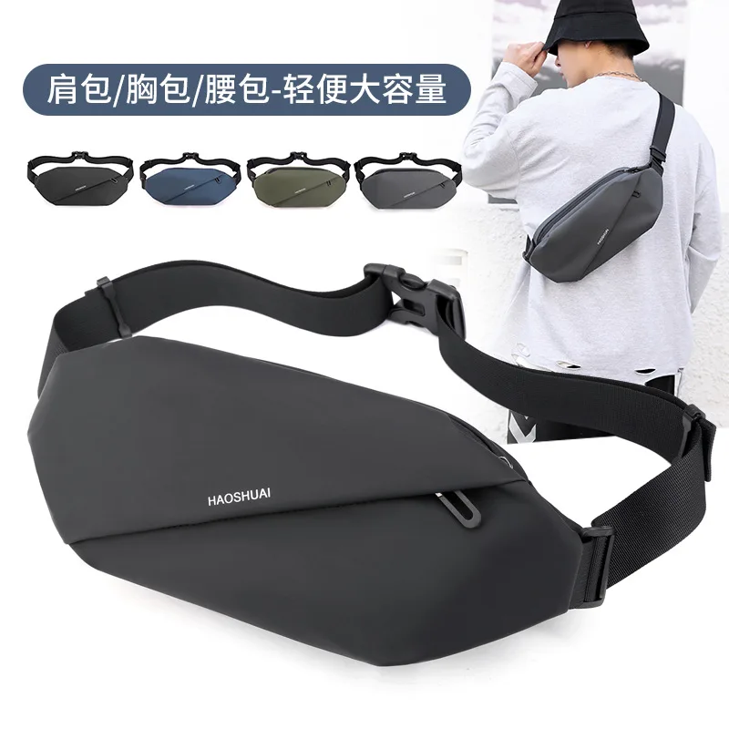 

Cross-border New Men's Fanny Pack Outdoor Running Mobile Phone Multi-functional Large-capacity Breast Casual Shoulder Bag