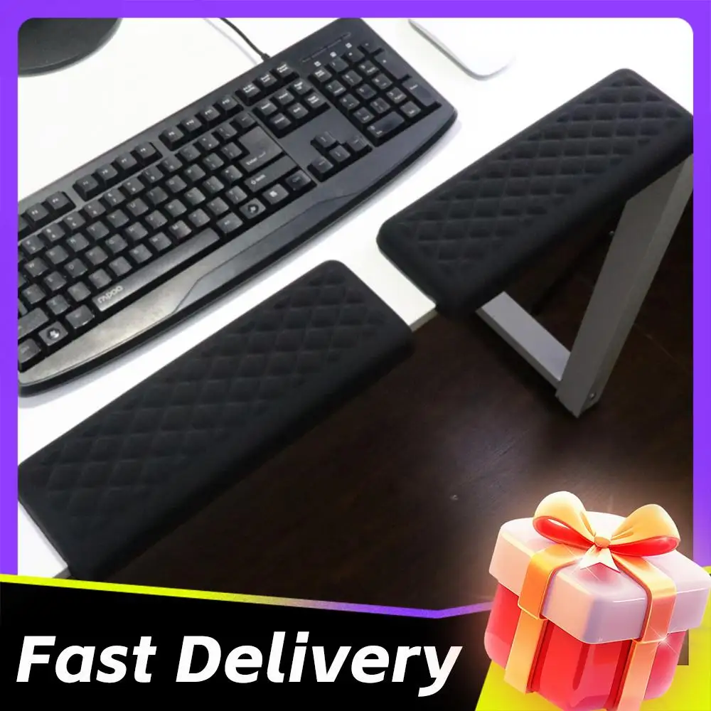 

Набор из 2 L-образных подлокотников для стола, подушка для запястья для клавиатуры, эргономичная подставка для запястья для игр, офиса, компьютера, рисования