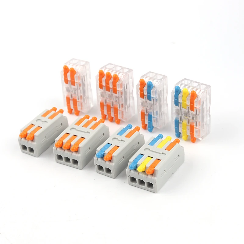 Universal Compact Conductor Spring Splicing  2/3Pin Docking Connector Mini Fast Wire Cable Connector Push-in Terminal Block