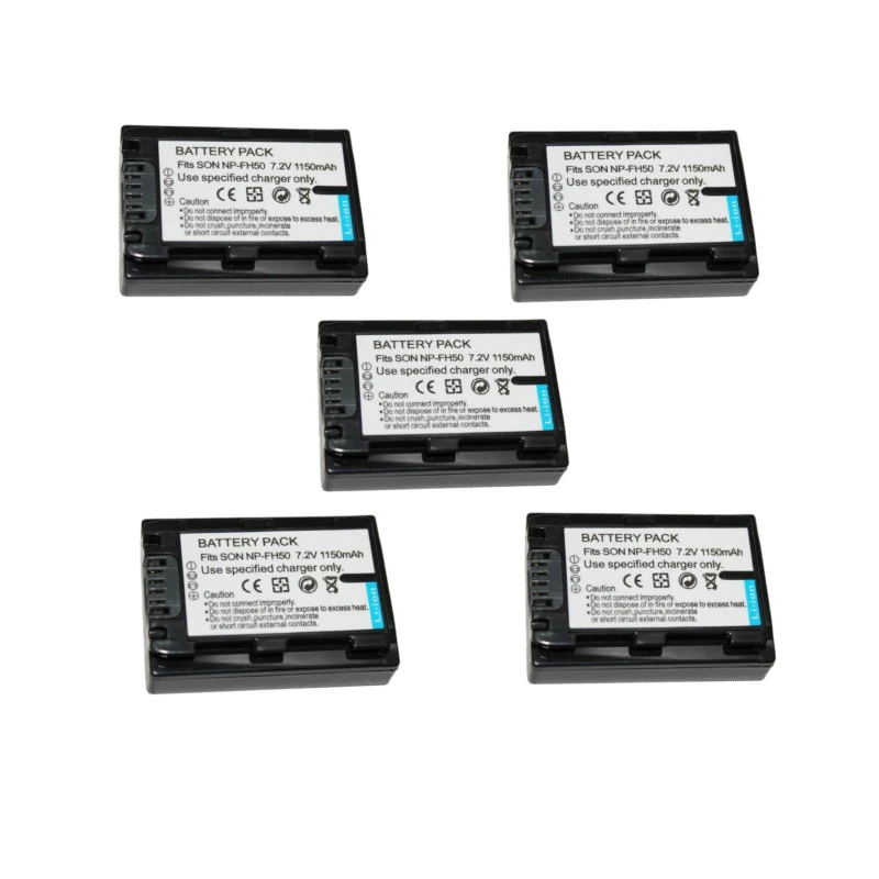 NP-FH50 NPFH50 7.2V 1150mAh Bateria do aparatu Sony NP-FH40 NP-FH30 A230 A330 A290 A380 A390 HDR-TG1E TG3 TG5 TG7 DSC-HX1