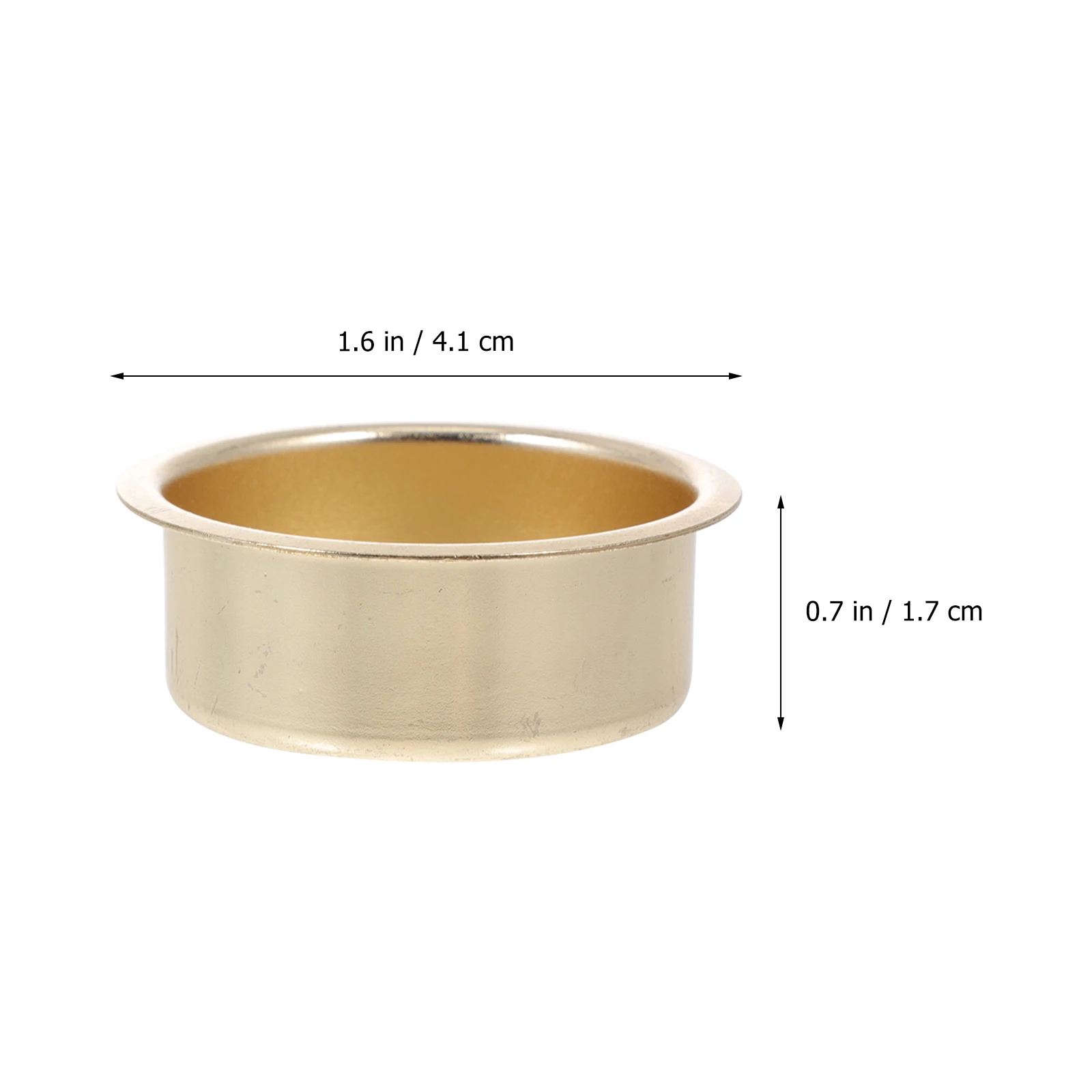 

4pcs Metal Cups 41x17x0.5MM Random Color Smooth Bottom Halloween Party Home Decor Creative Candlesticks