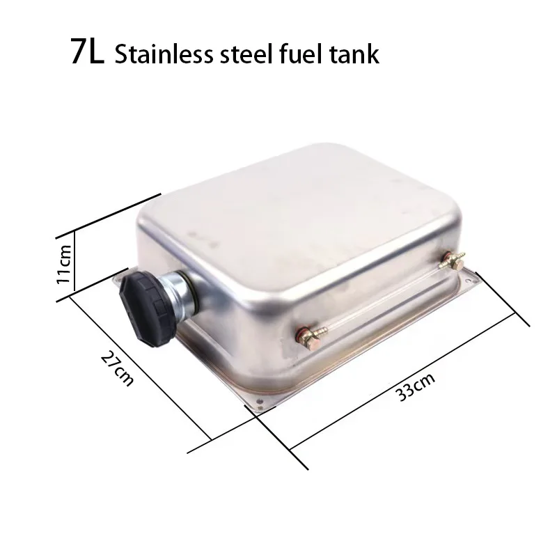 Universal 7L Fuel Tank Diesel Fuel Tank Stainless Steel Fuel Tank Parking Heater Thickened Carrying Fuel Tank Accessories