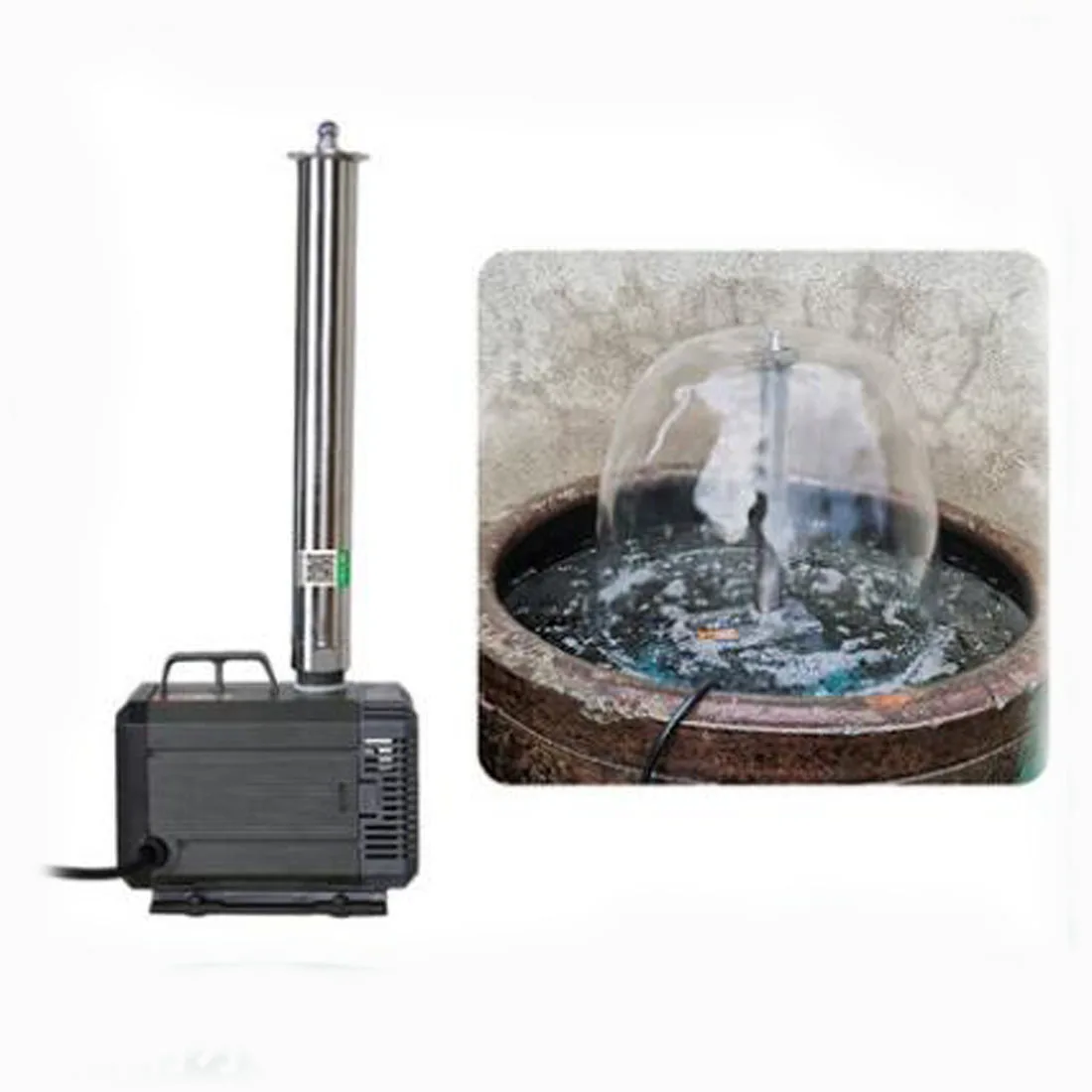 Mushroom sprinkler stainless steel integrated fish tank with water pump water tank waterscape rockery courtyard sprinkler comple