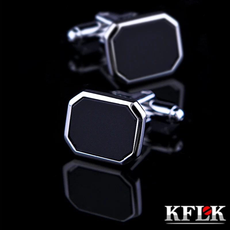 Ювелирная рубашка KFLK, модная запонка для мужчин, брендовая черная запонка, оптовая продажа, бутон, высокое качество, роскошные свадебные гости