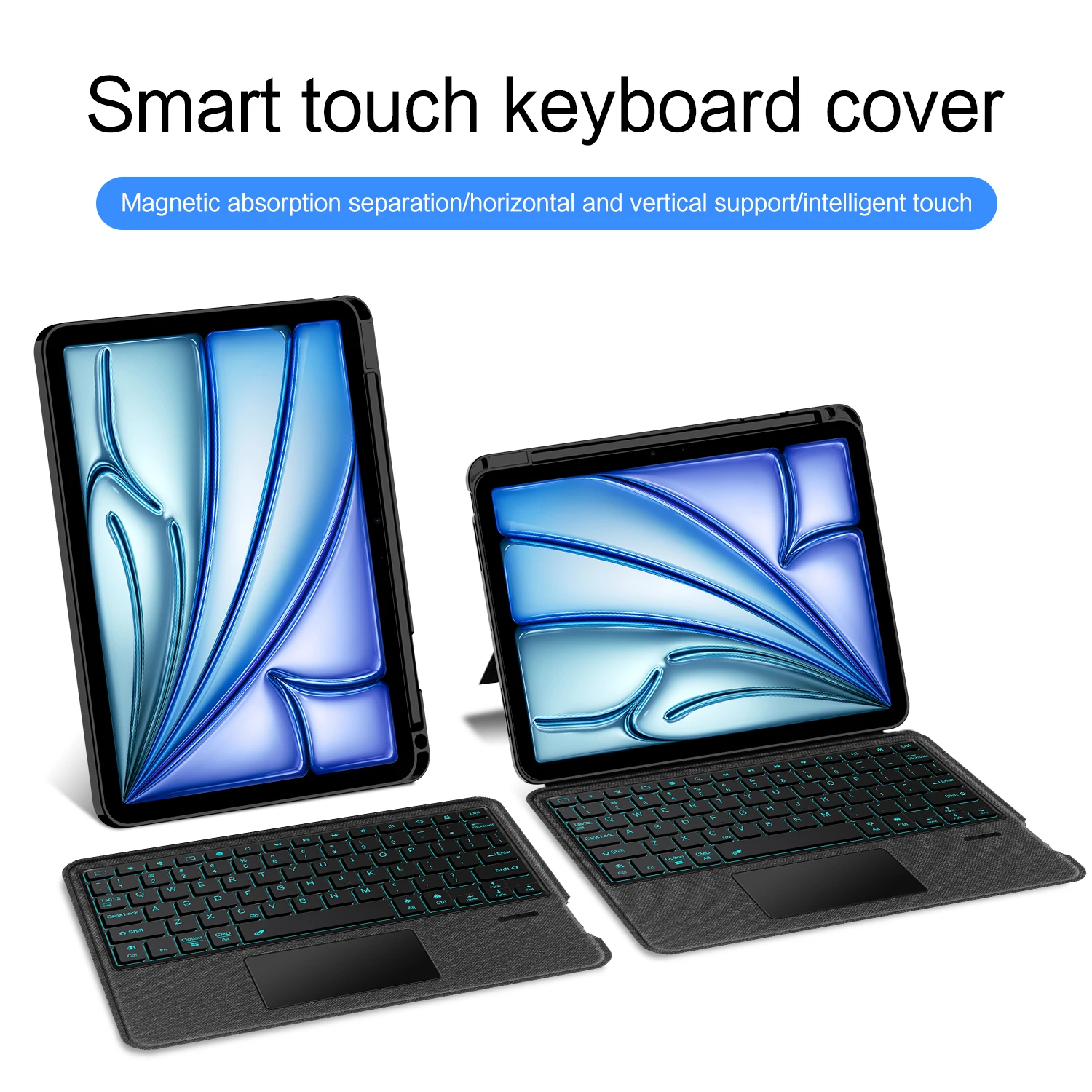 For iPad Keyboard Case Funda for iPad A16 11th 10th Generation Pro 11 Air 11 M5 M4 Air5 4 10.9 iPad 10.2 7th 8th 9th Stand Cover
