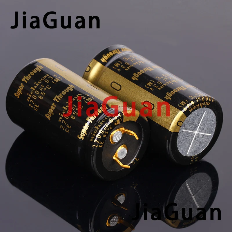 2PCS NICHICON KG Super Through 63V2200UF 25x45mm Type III 2200UF 63V audio amplifier filtering 2200UF/63V Golden feet 2200U