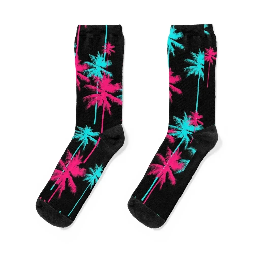 

Colorful Palm trees pattern Socks colored kawaii professional running Men's Socks Women's