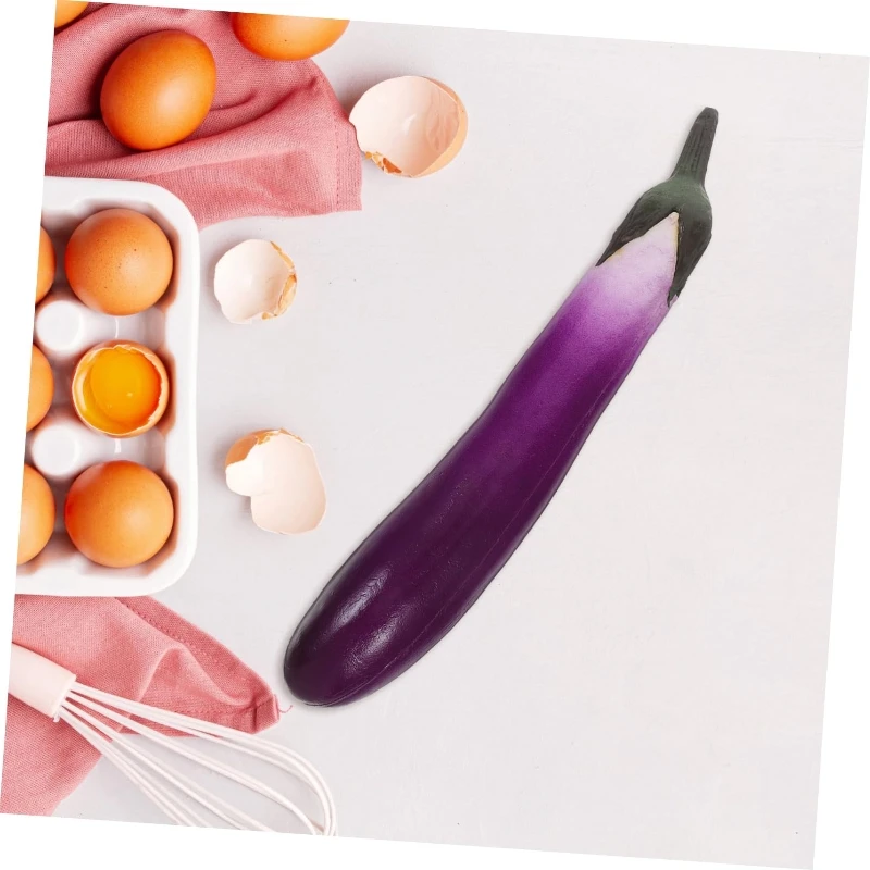 Simulation Eggplants Artificial Aubergine Model Cabinet Hotel Dining Room Restaurant Store Shop Decor Fake Vegetable Photo Props