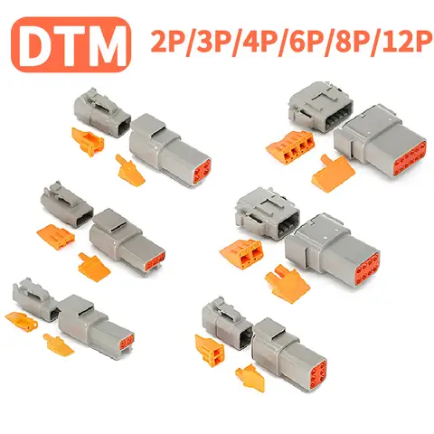 멀티핀 Deutsch DTM 자동차 커넥터 키트 2/4/6/8/12P - 엔진 제어 시스템 방수 터미널 