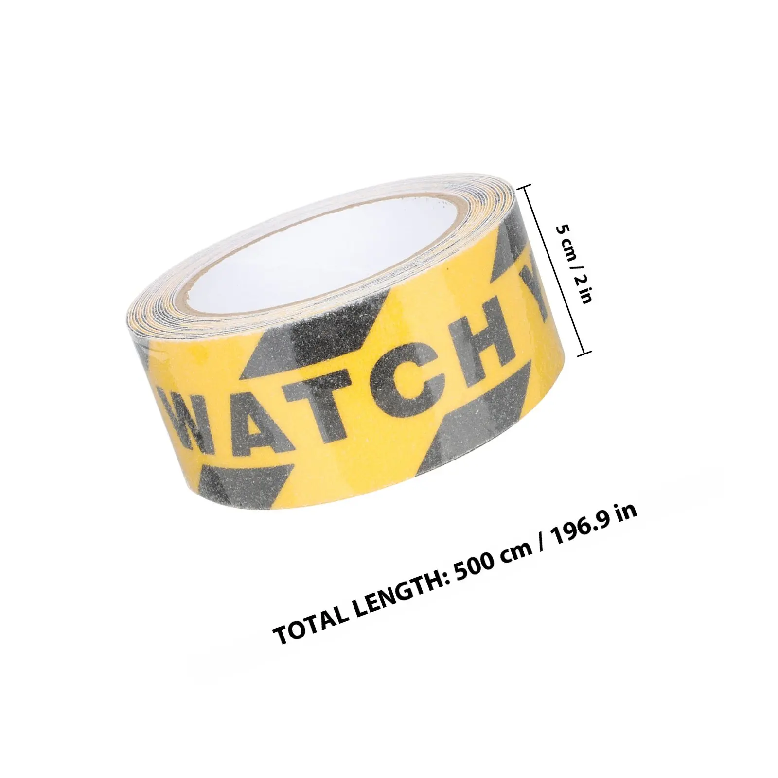 2 Rolls Watch Your Step Anti-Slip Warning Sticker Floor Decal Adhesive Tape for Stairs Platforms Uneven Floors Badminton Courts view 5