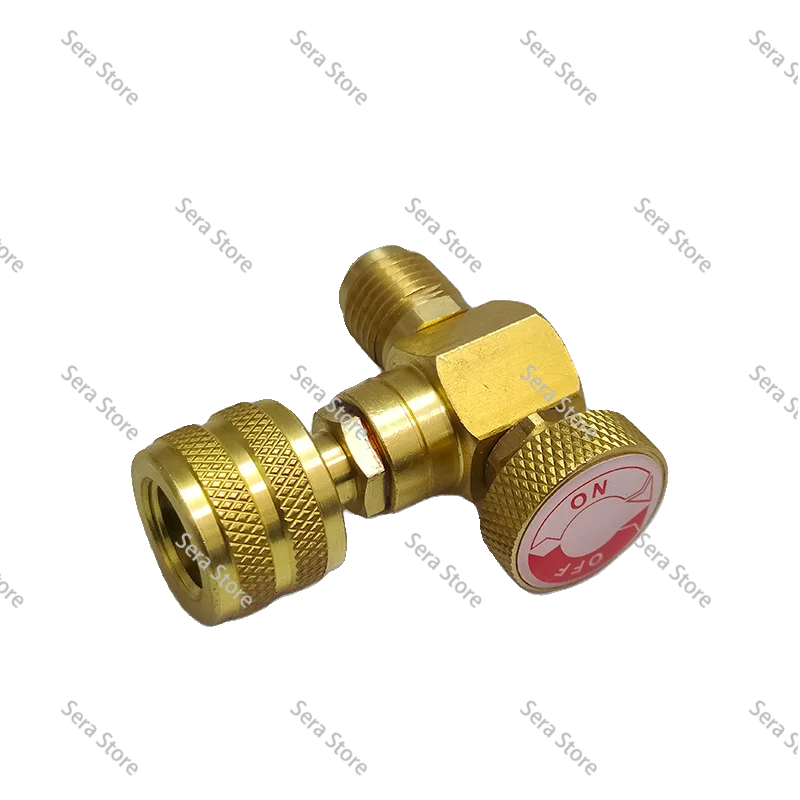 90-Degree Air Conditioner Refrigerant Refill Safety Valve R32/R410 Refrigerant Adapter Refill Valve