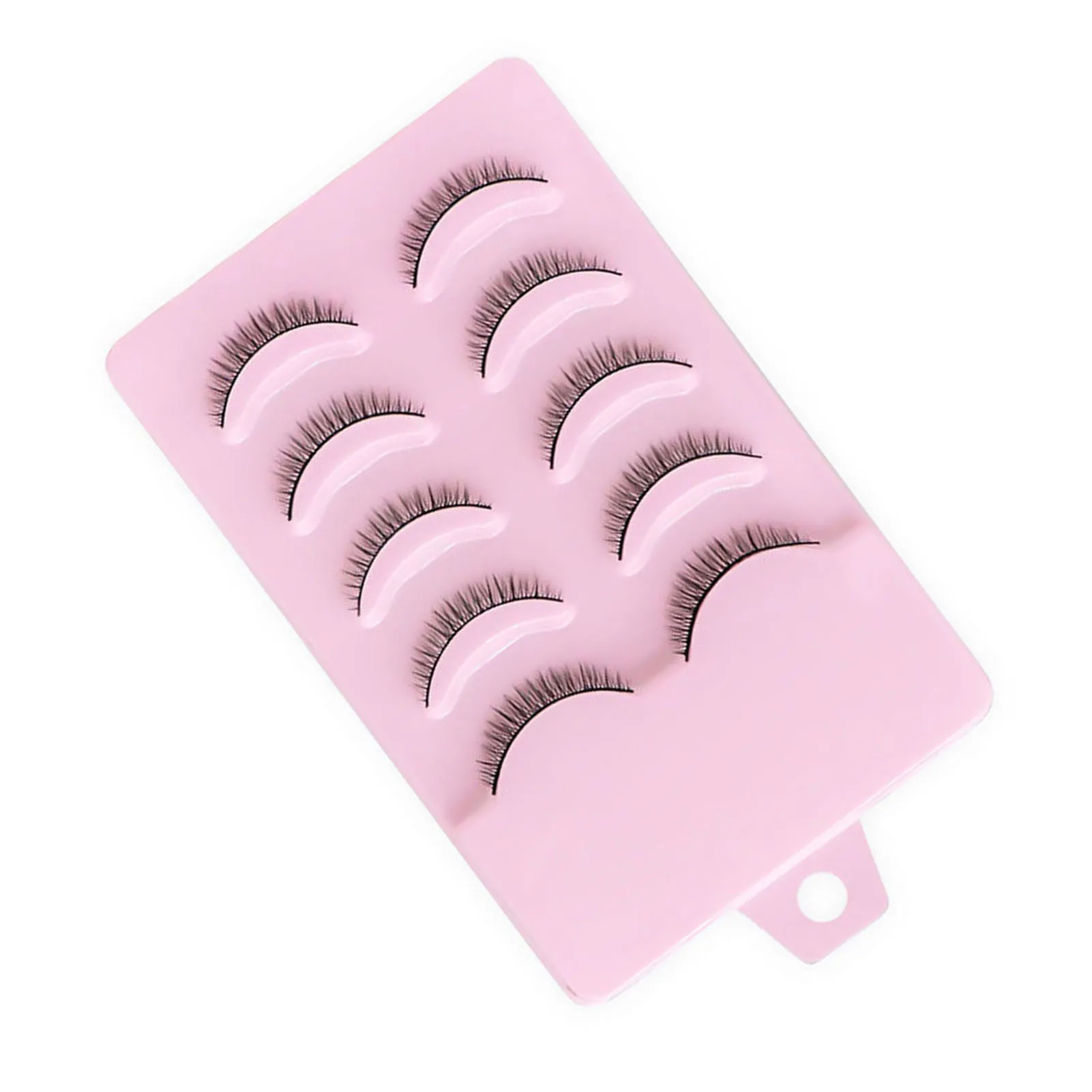 5 Paar Wimpers Wimpers Zwarte Piekerige Wimpers Pluizige Volume Korte Lash Strips Voor Vrouwen En Meisjes Make-Up Diy