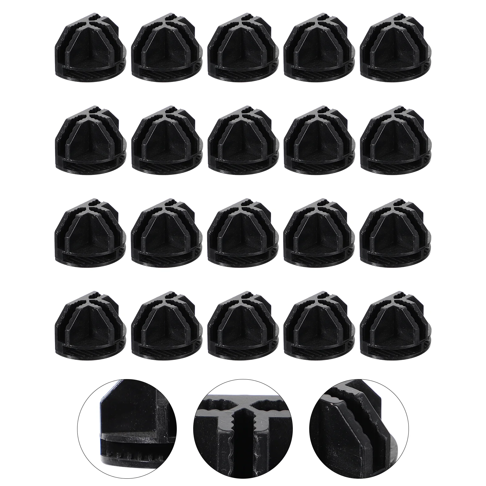 20 Pcs Wire Rack Buckle Shelf Cube Connectors Black Abs Plastic Joints for Combine-unit