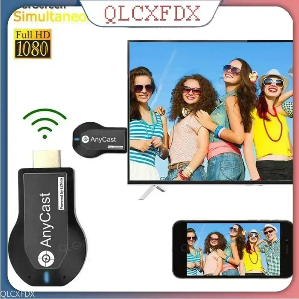 AnyCast M2 Plus جهاز استقبال للتليفزيون HD 1080P لاسلكي واي فاي عرض دونغل DLAN استقبال التلفزيون HDTV Mirascreen لـ Miracast Airplay ios أندرويد