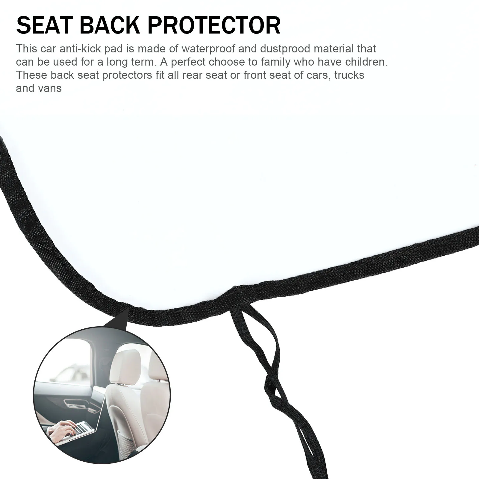 

4pcs Protector Back Seat Cover For Kids Protector For Kids Wear-Resistant Car Seat Cover Anti-Kick Mats Mud Sand Protection