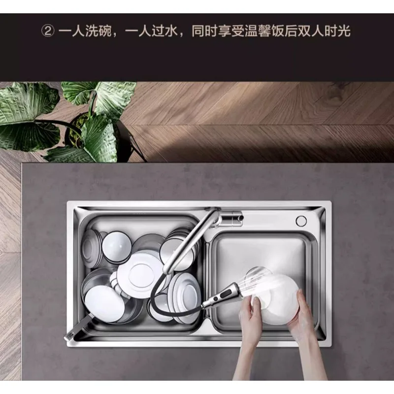Vegetable basin Double sink Pool Kitchen under counter basin Dishwashing Sink Household embedded thickened stainless steel sink