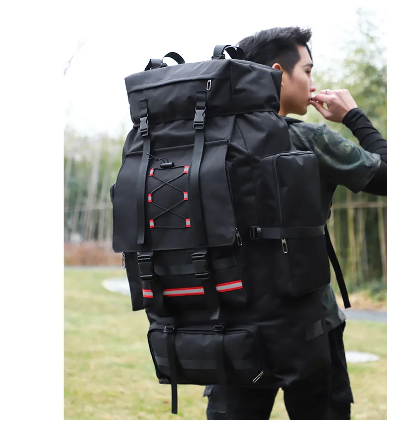 

130L 90L Large Camping Bag Backpack Men's Outdoor Travel Shoulder Hiking Trekking Trip Luggage Tactical Bags Mountaineering