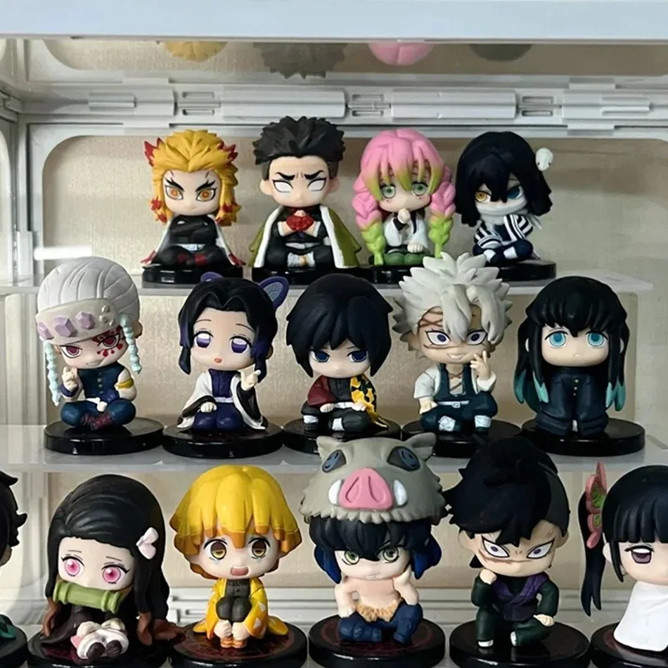 Figur Aksi Demon Slayer Kimetsu No Yaiba - Kamado Tanjirou dengan Model PVC Versi Q - Anime Zenitsu dan Nezuko