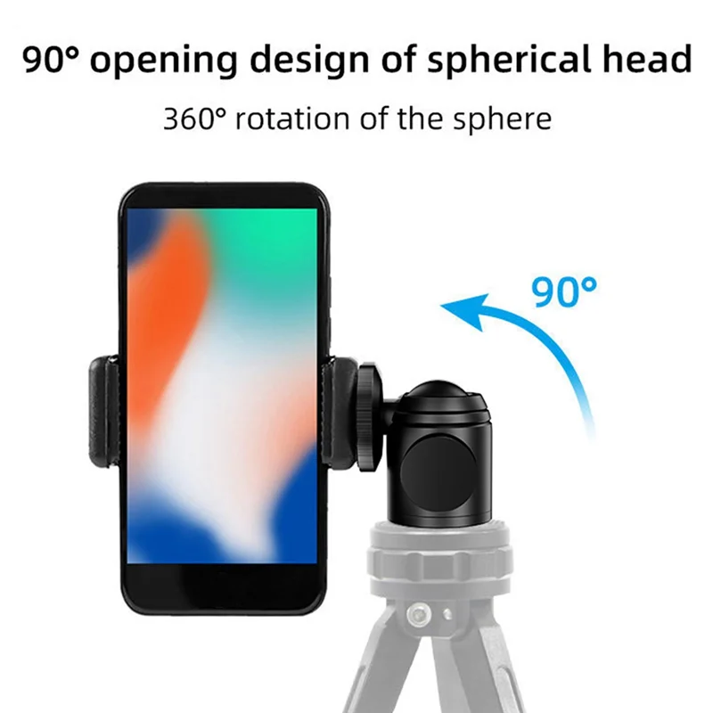 AS95-K-18 1/4 Thread Mini Tripod Ball Head Used For Camera Extension Bracket Flash Mobile Phone Selfie Stick