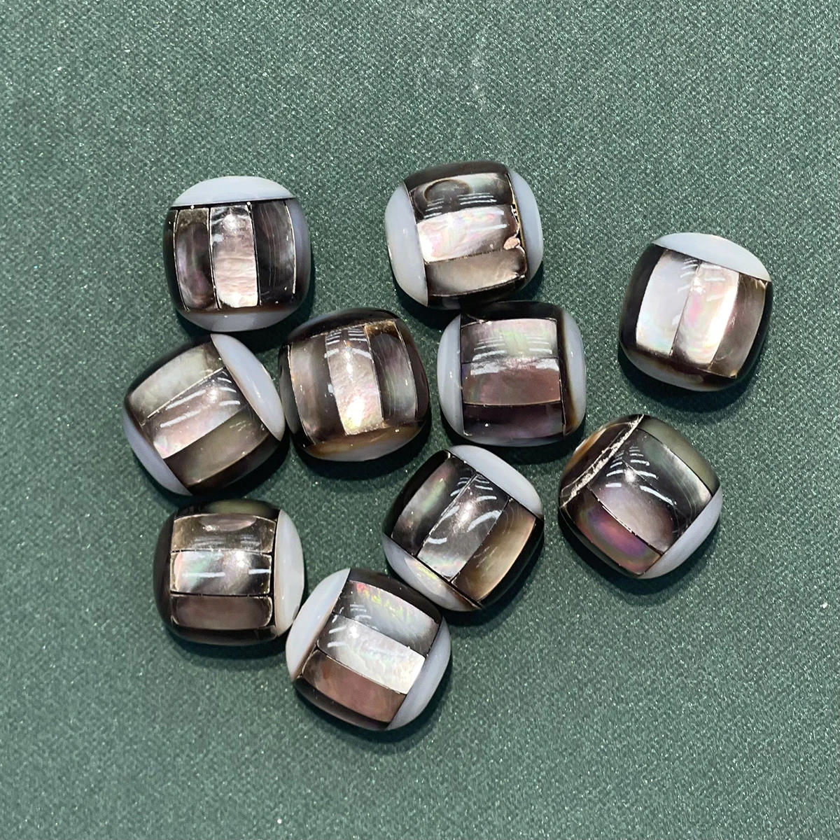 Natural Black Shell Barrel Decorative Ornaments loose Bead Jewelry Making Supplies DIY Necklaces Bracelets Accessories 13x13mm