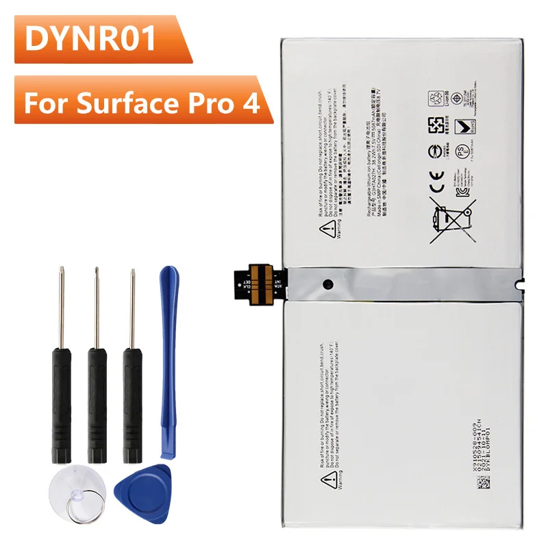 Replacement Battery DYNR01 For Microsoft Surface Pro 4 Pro4 G3HTA027H 1724 Rechargeable Battery 5087mAh With Free Tool