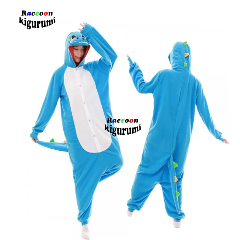 Pijama de dibujos animados de Dragon Onesie para hombres y mujeres, ropa de dormir de una pieza de Anime, traje de franela de mapache, Kigurumi, XXL, Invierno