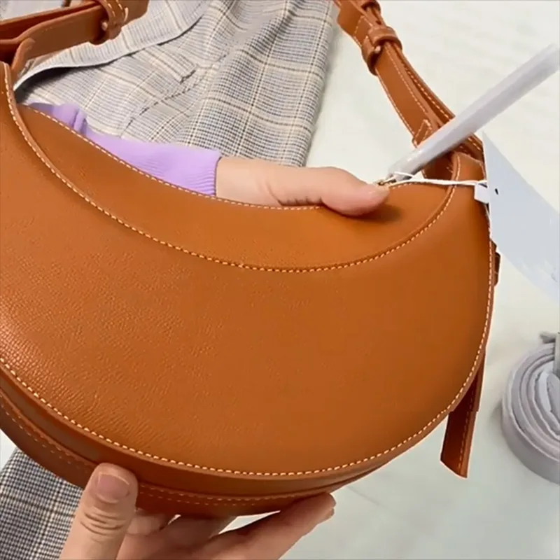 Women Bag 2024 Casual Hobo Bag Luxury Brand Handbag Large Capacity  Half Moon Crescent Bag Saddle Shoulder Bag Commuting Bag