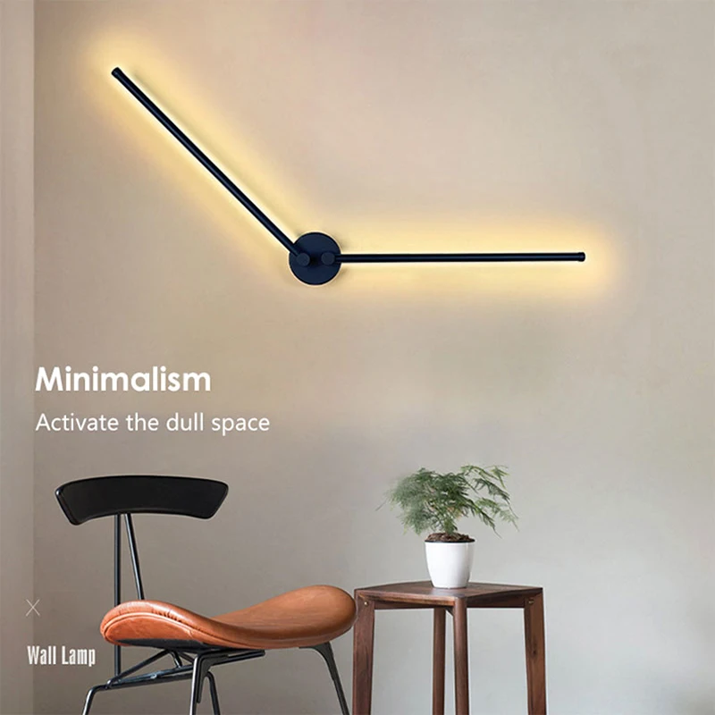 

Interior Rotatable LED Wall Lamps for TV Background Bedroom 60/80/100cm LED Wall Lights Wall Sconce Lighting for Corridor Aisle