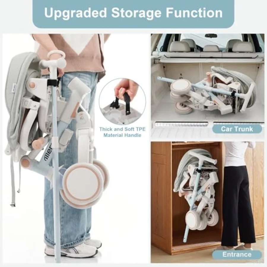 7-in-1 Toddler Push Bike with Parent Control Detachable Footrest Lightweight Aluminum Frame Blue and Pink Options Smooth Ride f