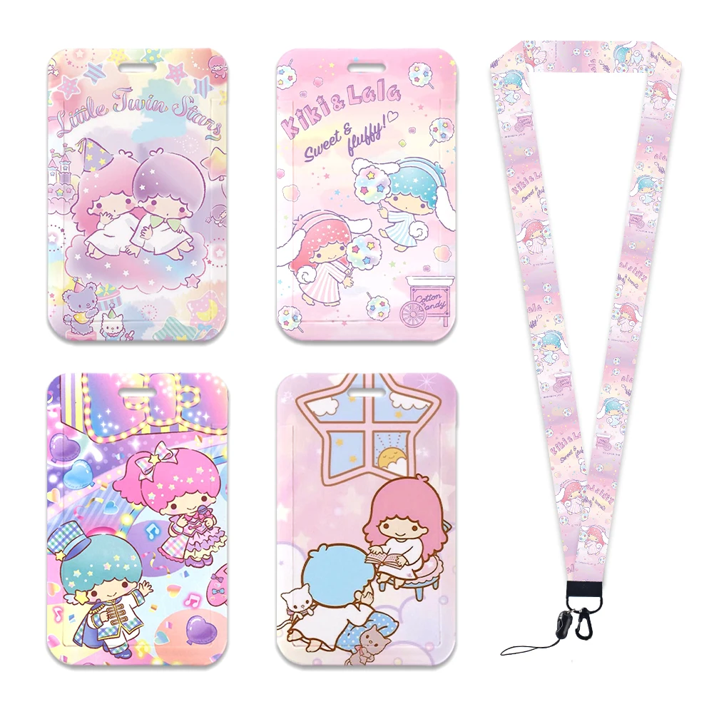 

Sanro iLittleTwinStars Card Holder Encanto Card Holders Lanyard Anime Credit Card Badge Holder Girl Retractable Clip Business