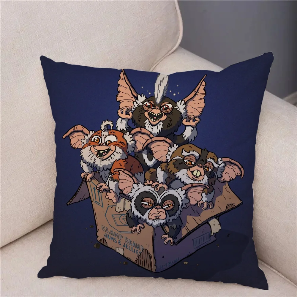 Gremlins Short Plush Decorative Pillow Covers for Sofa Cover Couch Pillows for Bedroom Bed Cushion Halloween Decoration Cushions