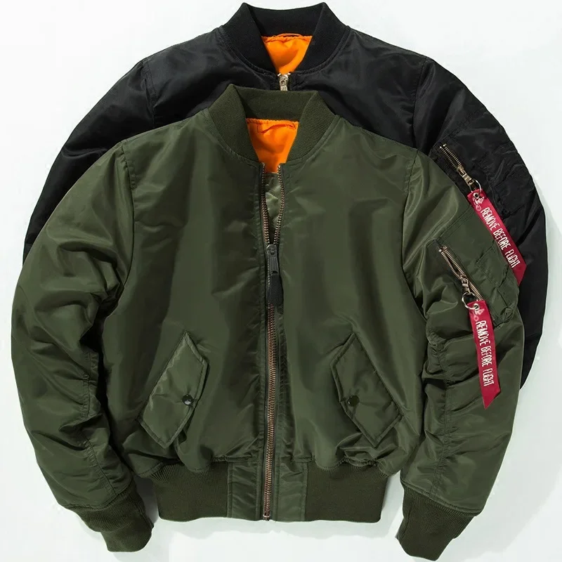 Zimowa męska wojskowa kurtka taktyczna gruba armia MA-1 kurtki bomberki lotnicze Y2k Streetwear Varsity Pilot Air Force parki płaszcz męski