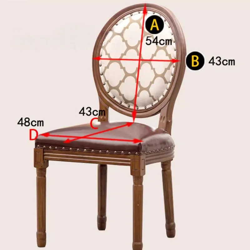 Luxury European Chair Cover Elastic Round Back Dining Chair Cover High-End Bench Cover Hotel Restaurant Household Decoration