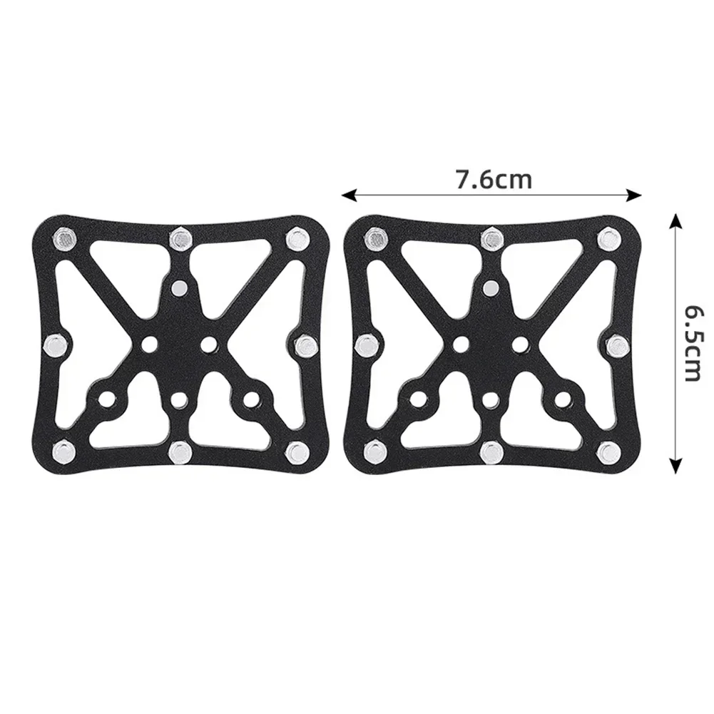 Pedal Adapter Bicycle Pedal 1 Pair Aluminum Alloy Balck Platform Cleats High Quality High Performance Brand New