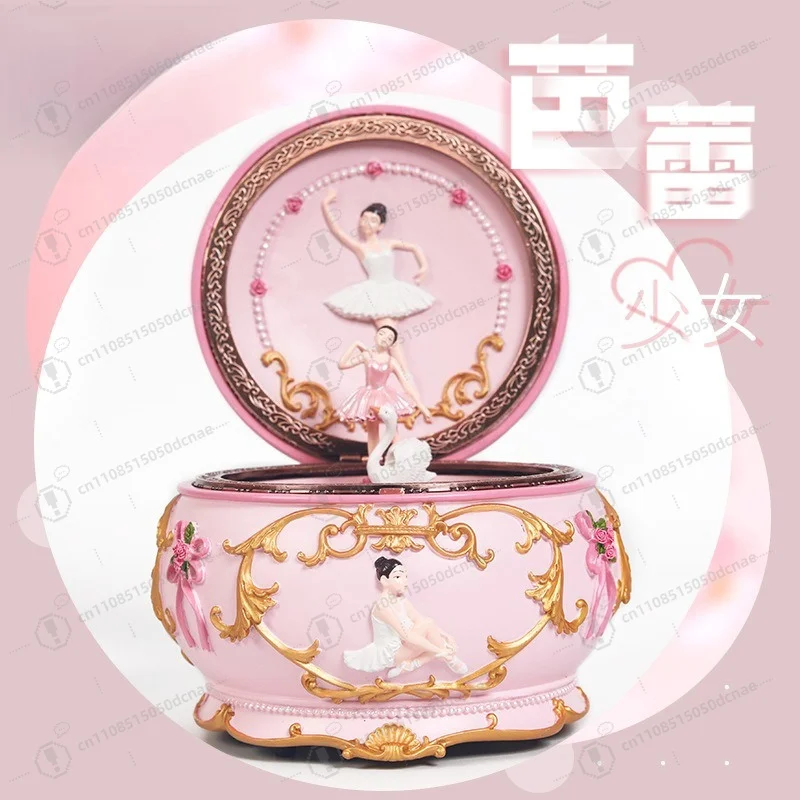 Rotating Ballerina Music Box, Castle in The Sky Melody, Creative Musical Box, Birthday Christmas Gift for Kids Girls