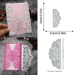 Lace Hollow Pattern Scrapbook Embossing Greeting Card Metal Knife Mold Manual Punch Stencil Handicraft Cutting Die 2024