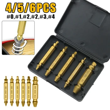 6/5/4 PCS Screw EXTRACTOR เจาะชุด Bit Stripped สกรูหัก Bolt Remover EXTRACTOR ได้อย่างง่ายดาย Take OUT เครื่องมือรื้อถอน AA
