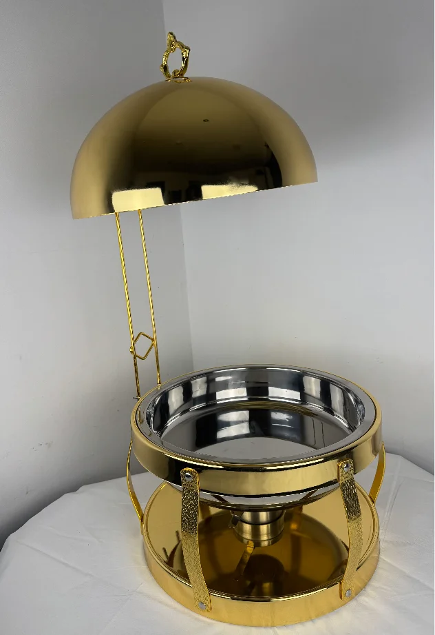 Hot Sale Gold Hanging Chafing Dish Chaffing Dishes Alcohol Heating Chaffers Chefing Food Warmer CHAfer for Wedding Catering