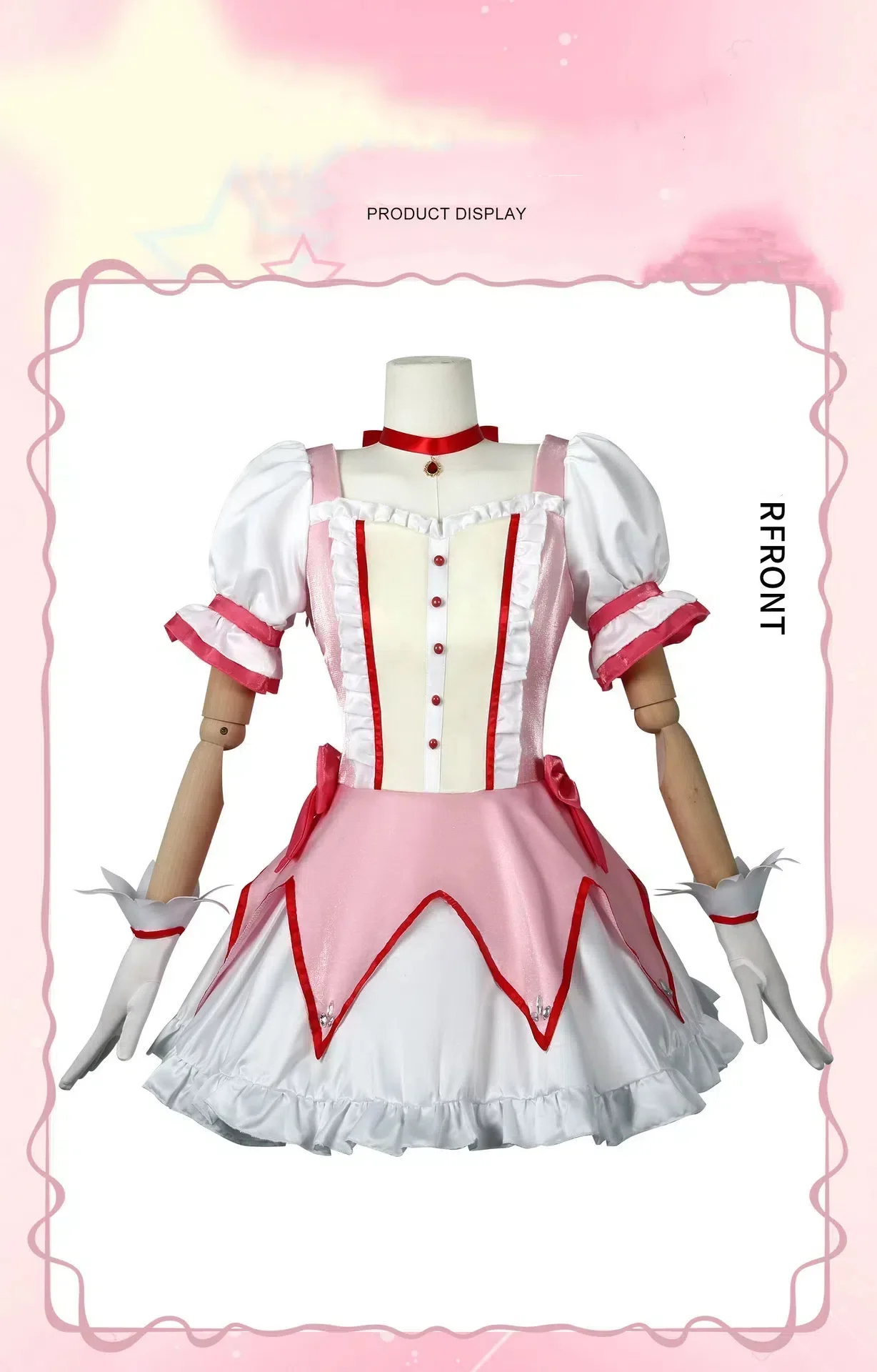 【Wetrose】In Stock SSR Madoka Cosplay Costume Kaname Combat Battle Suit Mahoushoujo Magic Girl Puella Magi ☆ Magica Wig Halloween