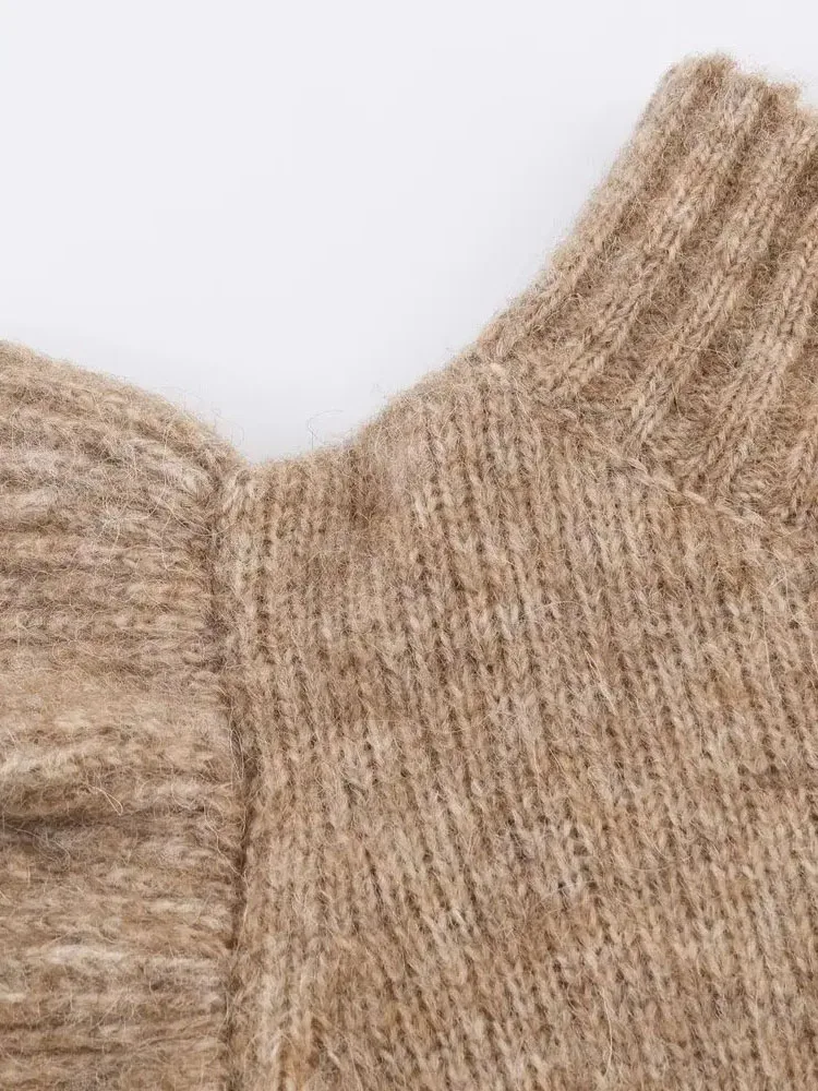 

HH женский 2025 новый модный простой универсальный шерстяной многослойный декоративный топ женский тонкий вязаный топ без рукавов с воротником-стойкой