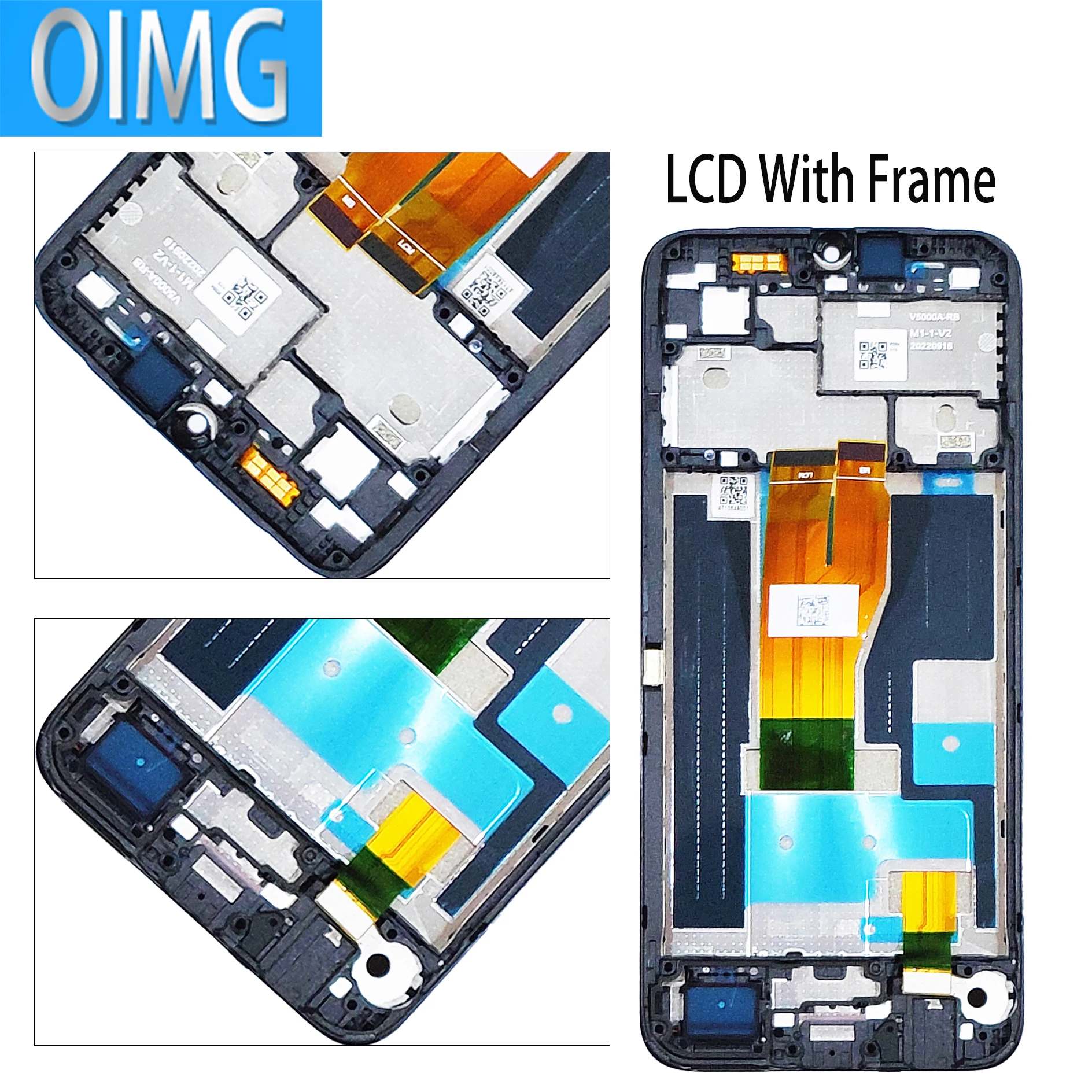 For Realme Narzo 50i Prime Original LCD Display With Frame RMX3506 Touch Screen Panel Replacement Parts