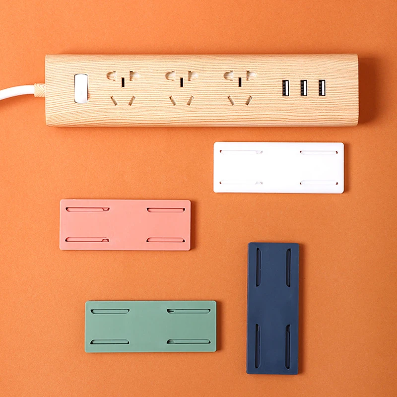 Router Pemegang Gantung Dinding Plug-In Dapat Dilepas Dinding Soket Fixer Kabel Kawat Organizer Desktop Daya Strip Pemegang Fixator