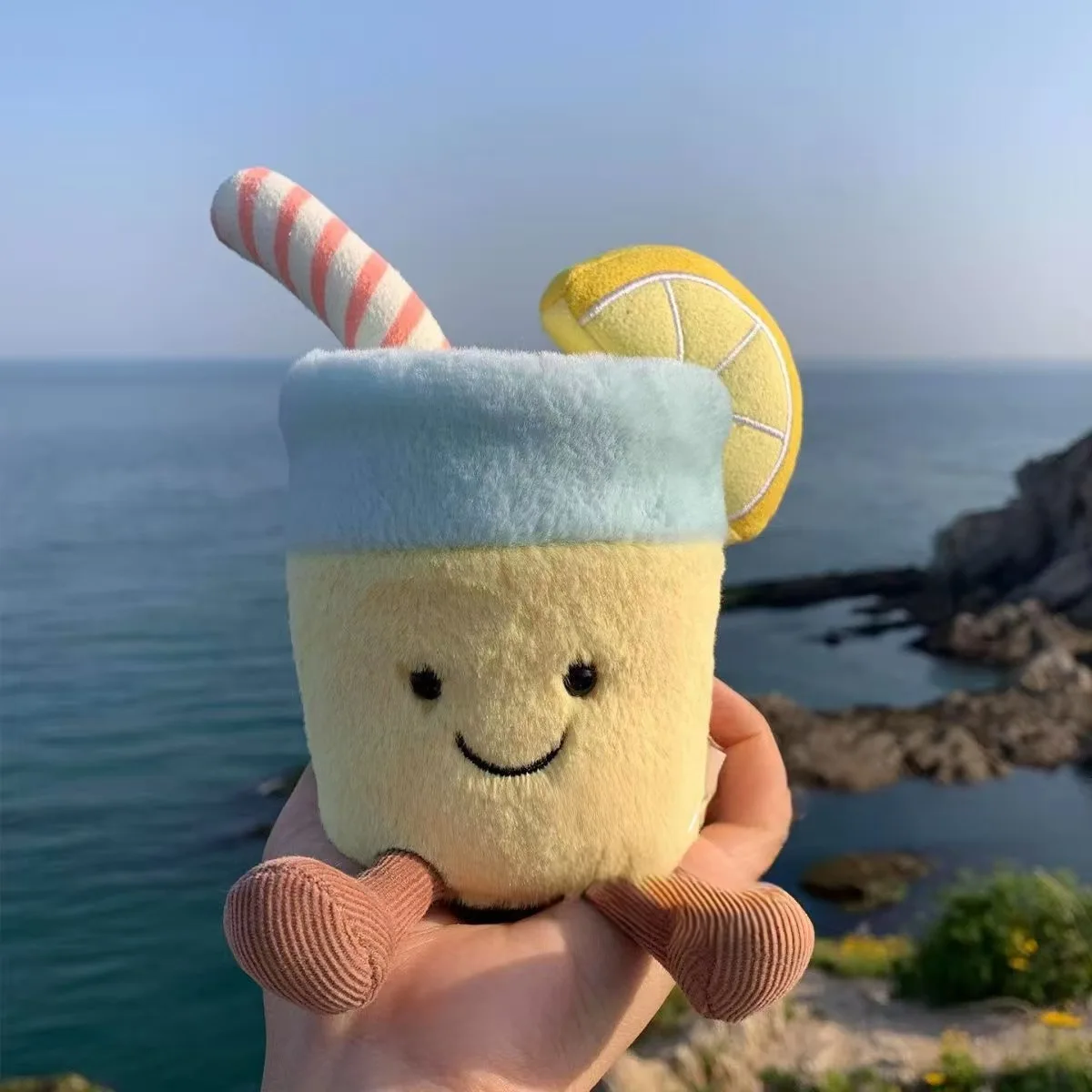 لطيف جوز الهند الليمون دمية الماء على ظهره الديكور Kawaii أفخم المفاتيح لعبة حقيبة بنقوش كرتونية قلادة صديقة عطلة مفاجأة هدية